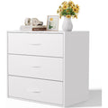 White 3-Drawer Stackable Closet Dresser