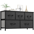 5-Drawer Fabric Storage Dresser, Black