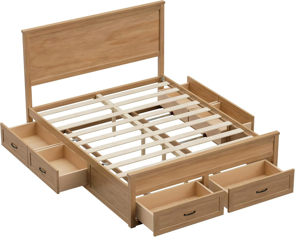 Queen Seadrift Bed with 6 Storage Drawers