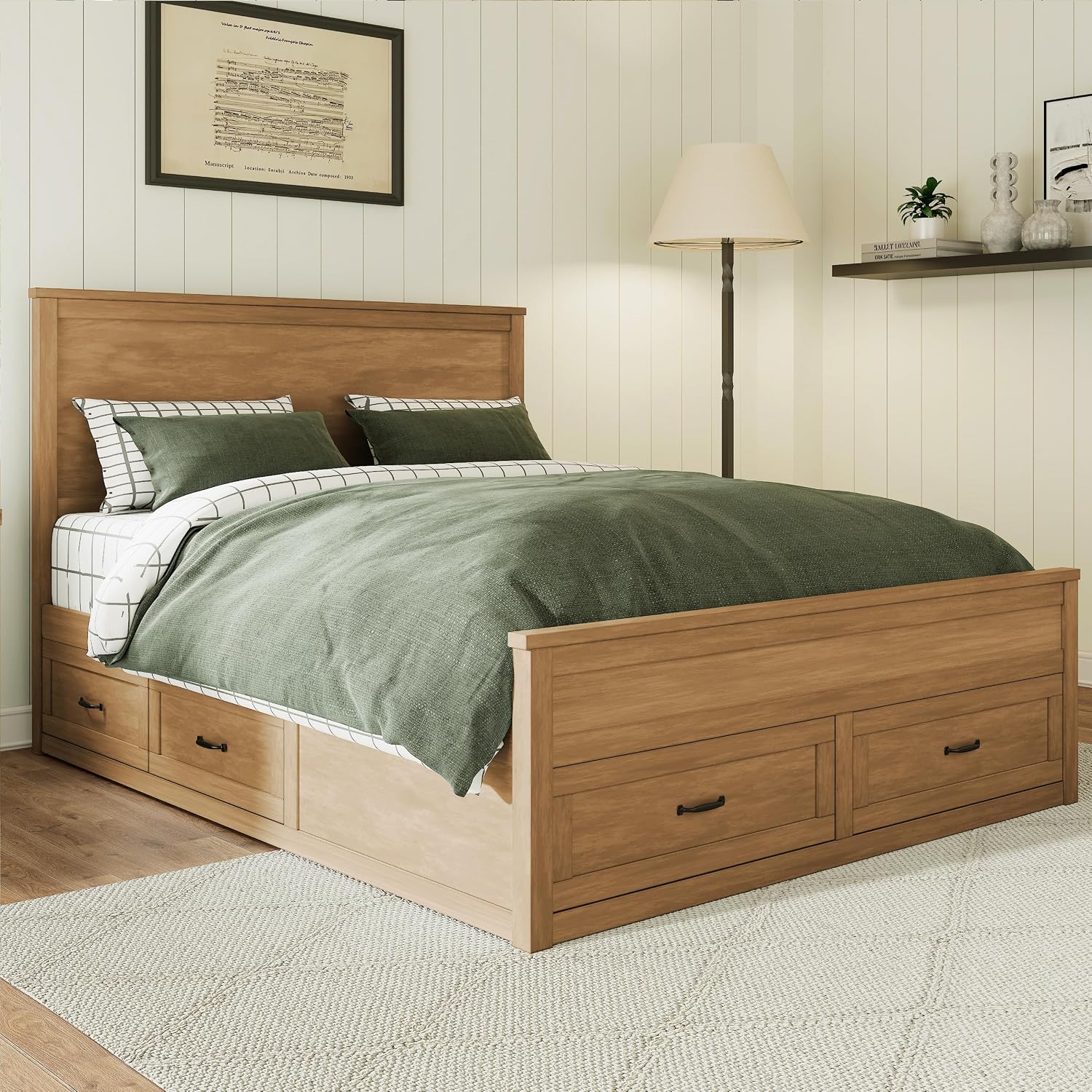 Queen Seadrift Bed with 6 Storage Drawers