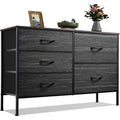 Black 5-Drawer Fabric Dresser